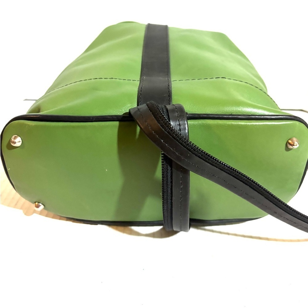 Chic Green Leather Backpack - Picture 3 of 8